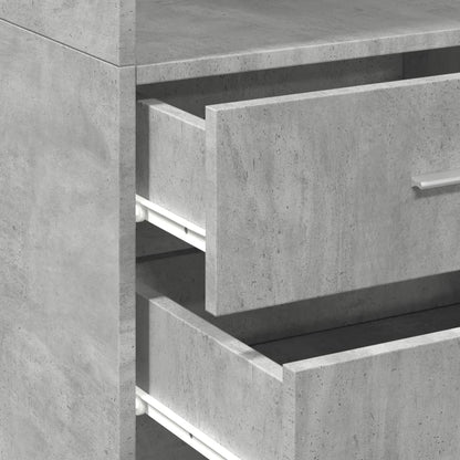 Bokhylla Betonggrå 45x42,5x185 cm