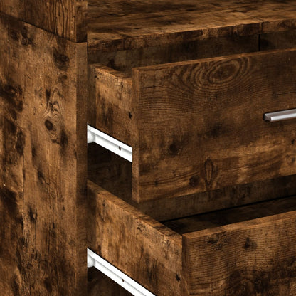 Bokhylla Rökfärgad Ek 45x42,5x185 cm