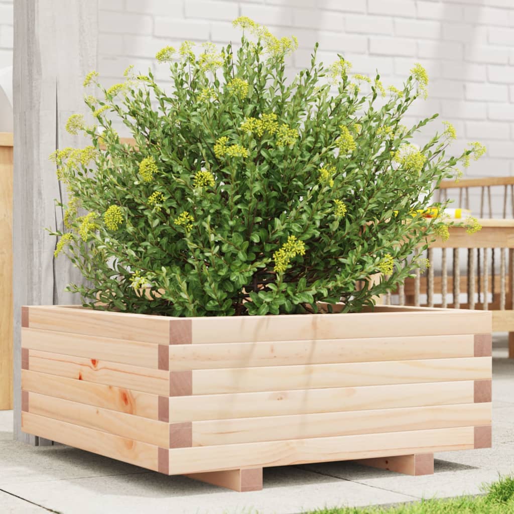 Utomhus Blomkruka Trä 60x60x26,5 cm massivt furuträ
