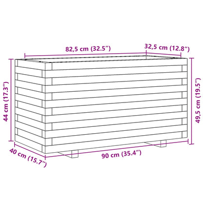 Utomhus Blomkruka Trä 90x40x49,5 cm massivt furuträ