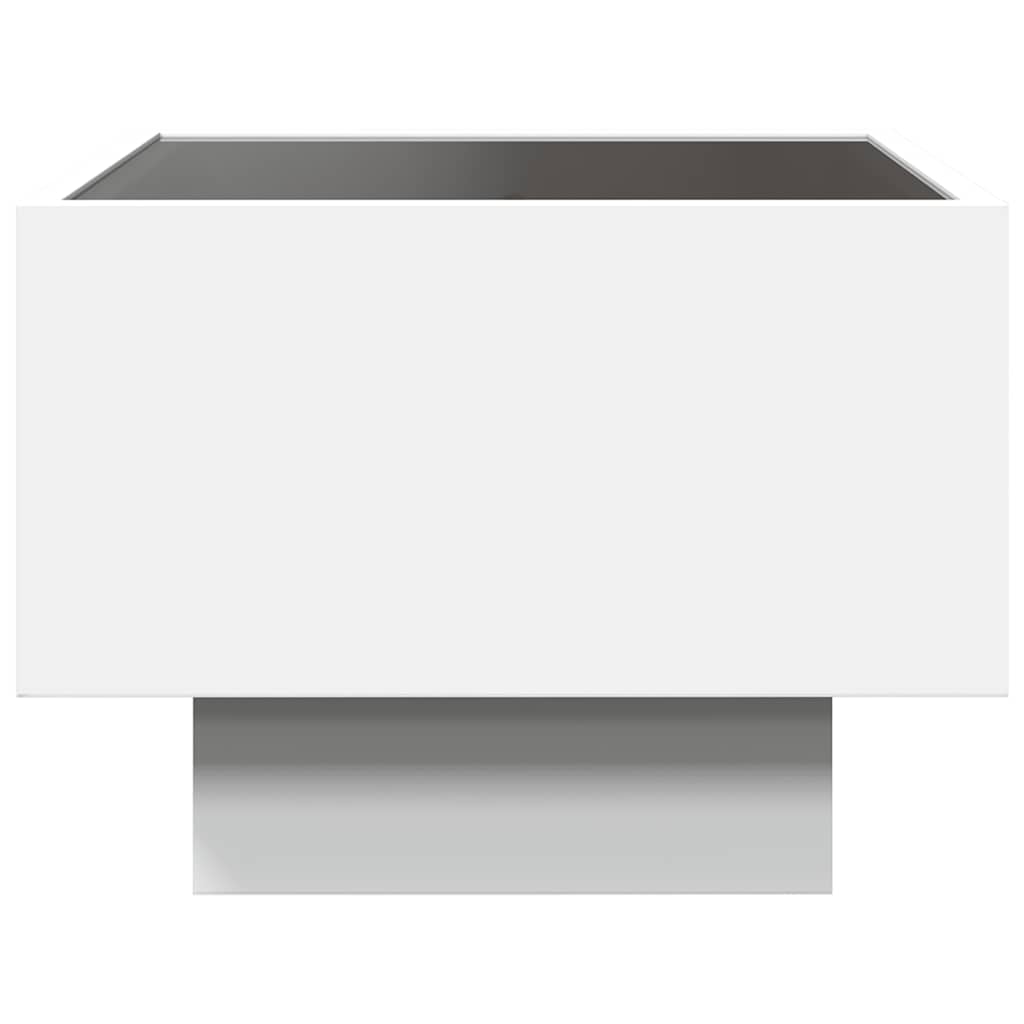 Sidobord Vit LEDs 40x40x30 cm