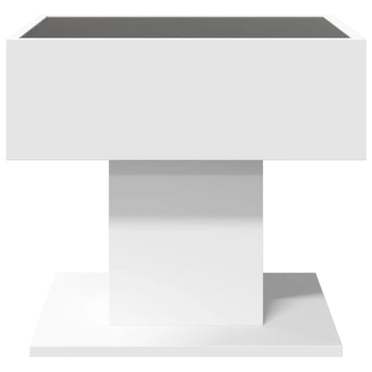 Soffbord Vit LEDs 50x50x45 cm