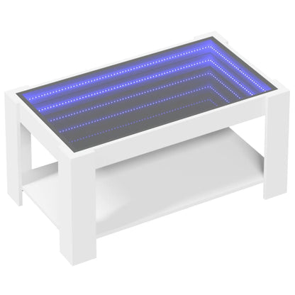 Soffbord Vit LEDs 93x53x45 cm