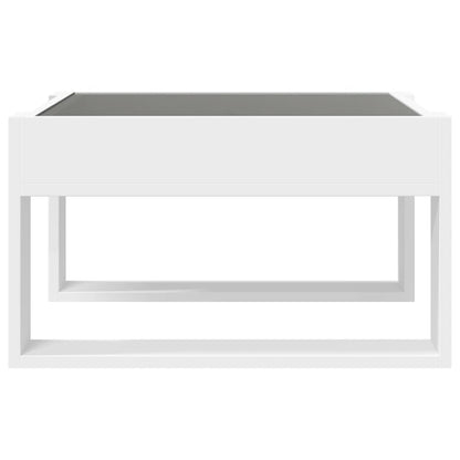 Soffbord Vit med Infinity LEDs 50x53x30 cm