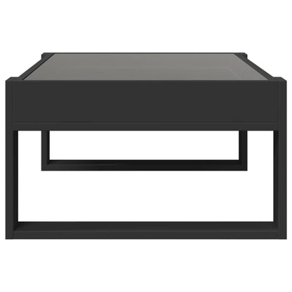 Soffbord Svart med Infinity LEDs 90x53x30 cm