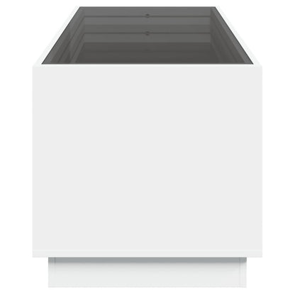 Soffbord Vit med Infinity LEDs 90x50x50 cm