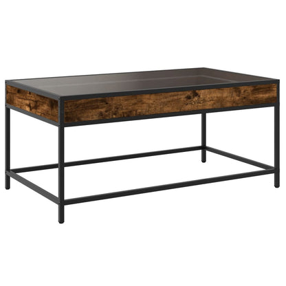 Soffbord Rökfärgad Ek med Infinity LEDs 90x50x41 cm