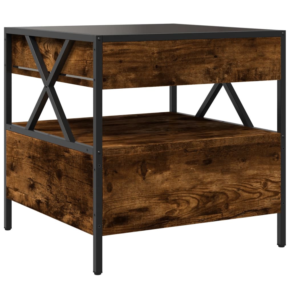 Soffbord Rökfärgad Ek med Infinity LEDs 50x50x51 cm