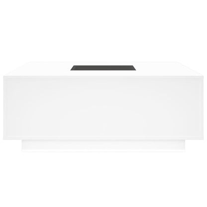 Soffbord Vit med Infinity LEDs 100x100x40 cm