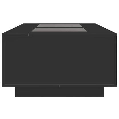 Soffbord Svart med Infinity LEDs 116x69x40 cm