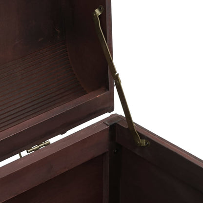 Förvaringskista med spärrar mörkbrun 90x50x39,5 cm plywood