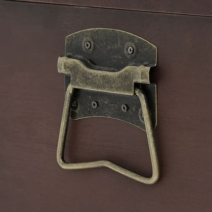 Förvaringskista Skattkista med spärrar mörkbrun 110x50x39,5 cm plywood