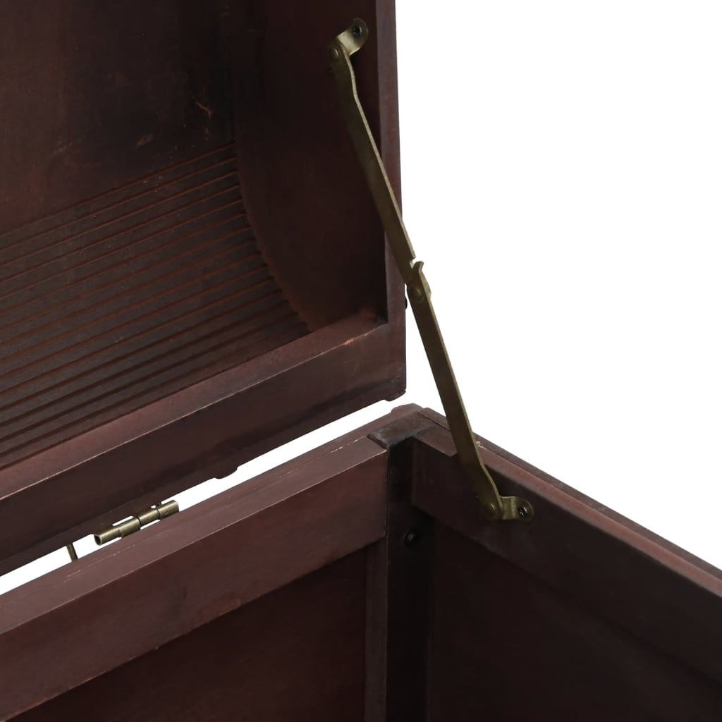 Förvaringskista Skattkista med spärrar mörkbrun 110x50x39,5 cm plywood