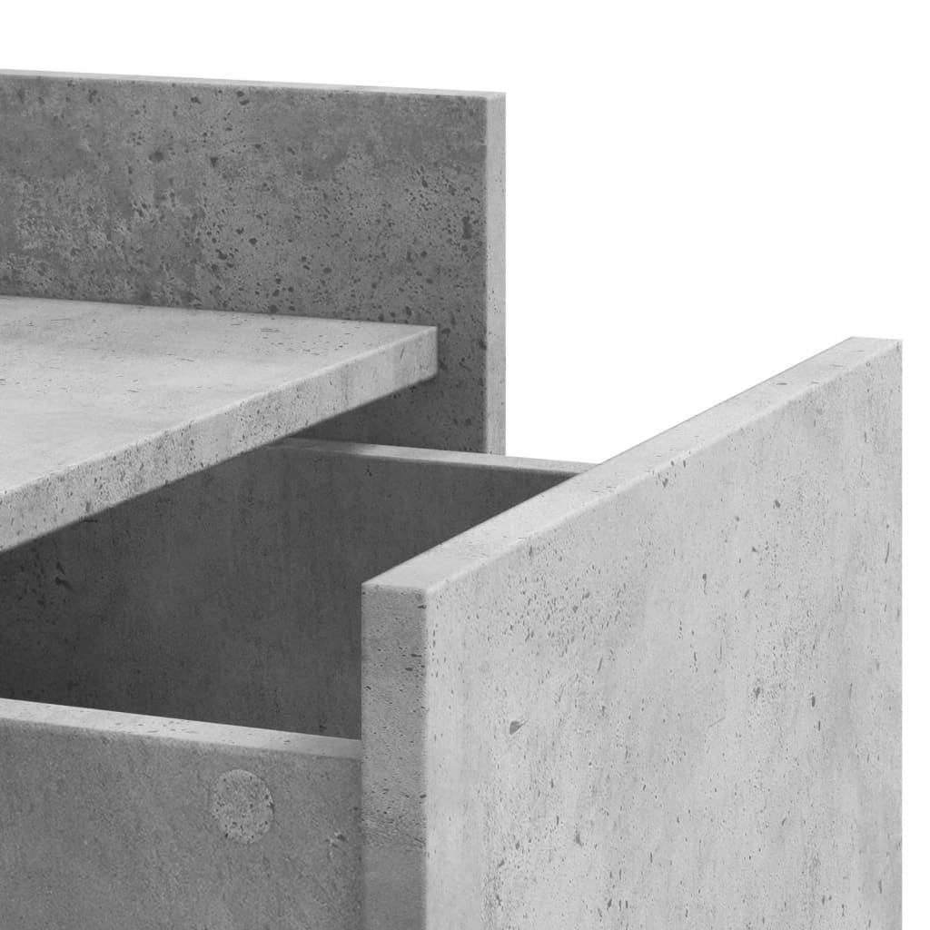 Sängbord Nattduksbord Betonggrå 45x50x65 cm