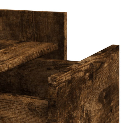 Sängbord Nattduksbord Rökfärgad Ek 45x50x65 cm