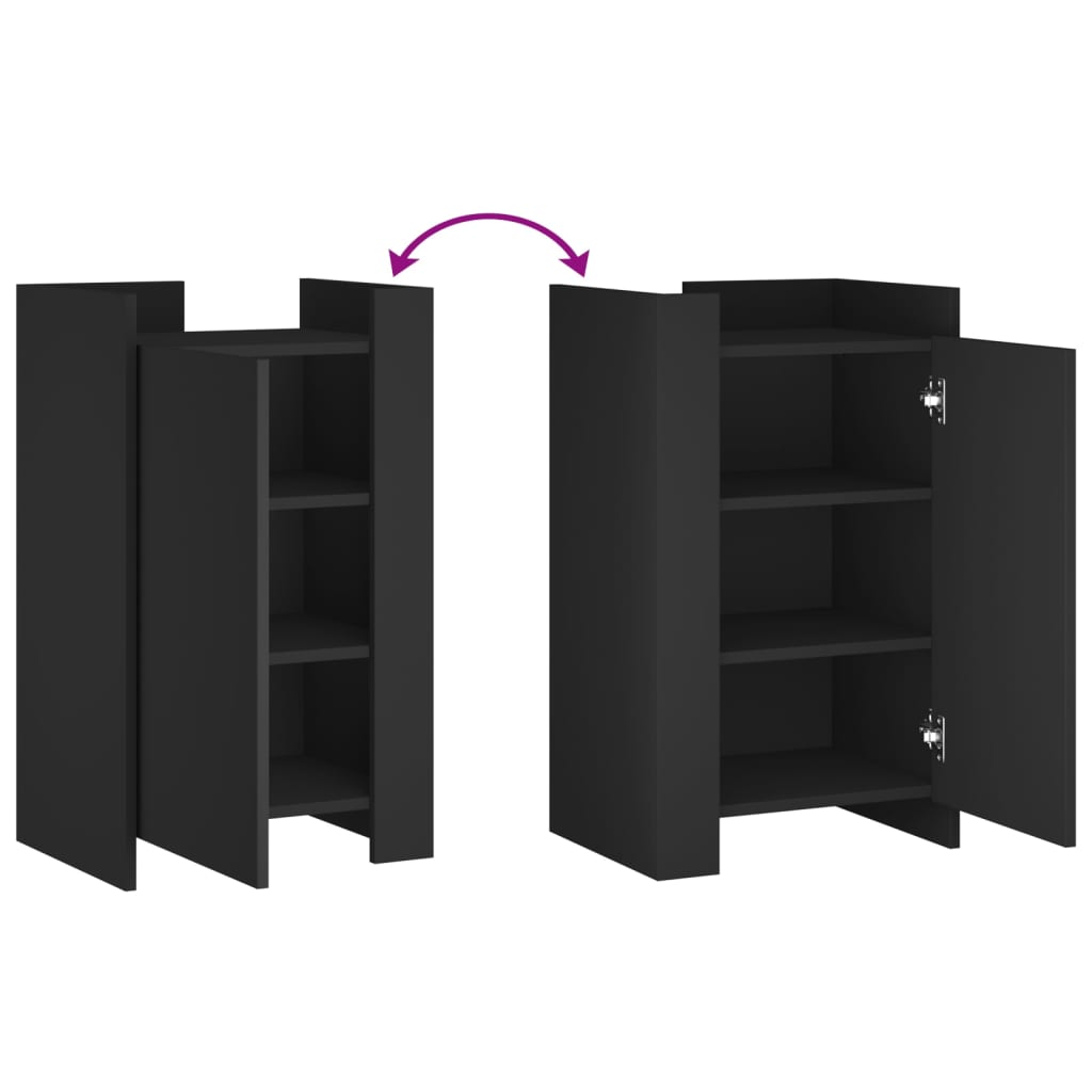 Skänk Svart 45x35x75 cm