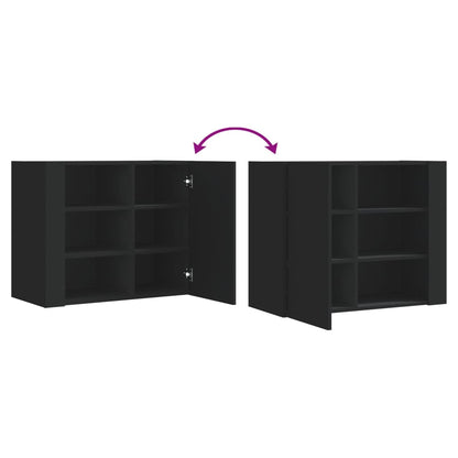 Väggskåp Svart 75x35x60 cm