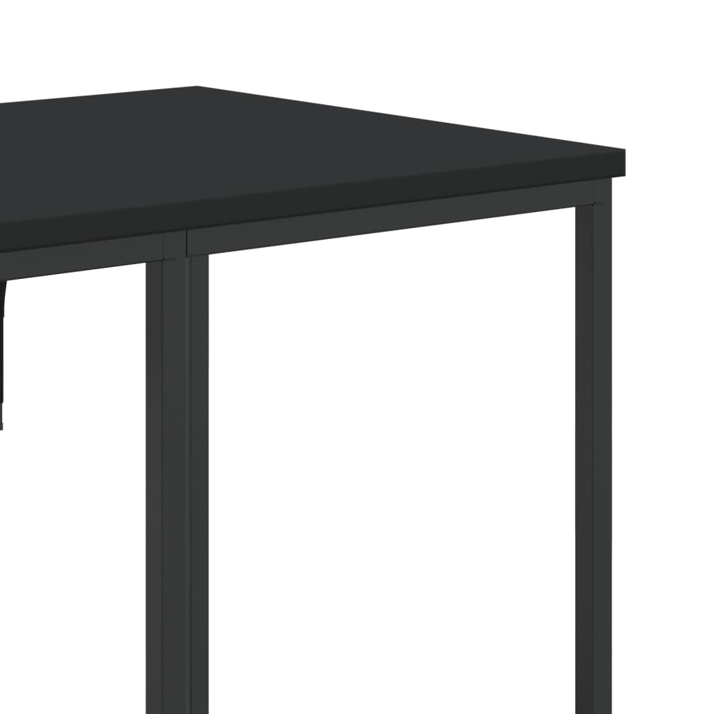 Hallmöbler Klädställning med hyllor svart