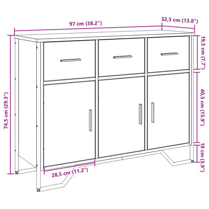 Skänk Sonoma Ek 97x32,5x74,5 cm
