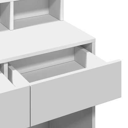 Sminkbord med LED vit 80x41x134,5 cm