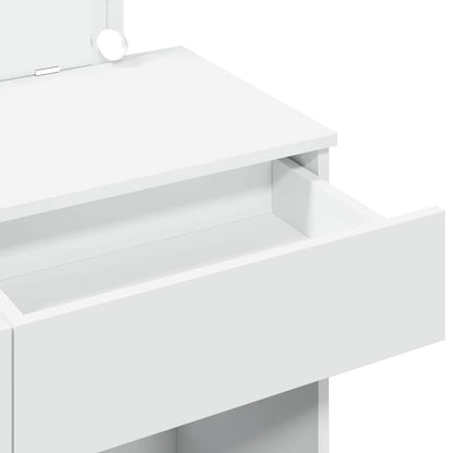 Sminkbord med LED vit 100x40x120 cm