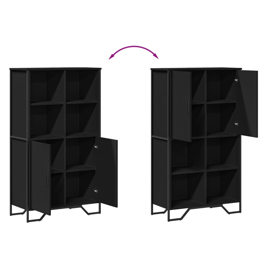 Skåp Svart 79,5x35,5x137,5 cm