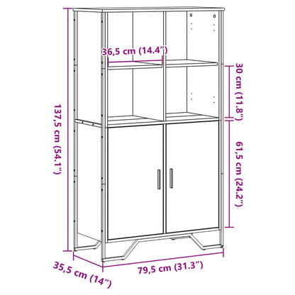 Skåp Sonoma Ek 79,5x35,5x137,5 cm