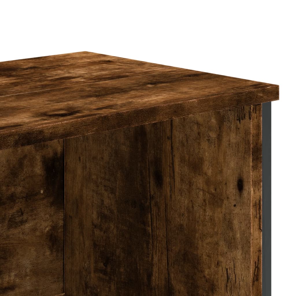 Bokhylla Rökfärgad Ek 80x31x169 cm