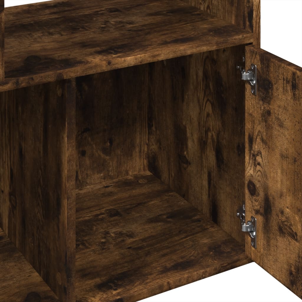 Bokhylla Rökfärgad Ek 70x36x189 cm