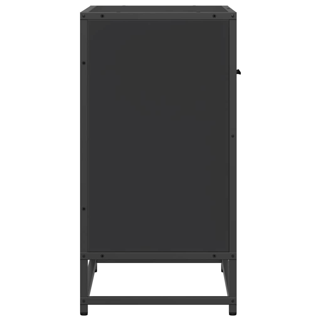 Sängbord Nattduksbord Svart 60x31x60 cm och metall