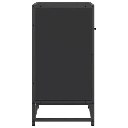 Sängbord Nattduksbord Svart 60x31x60 cm och metall