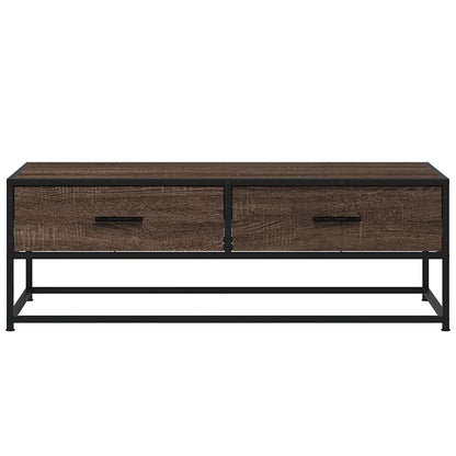 Soffbord Brun Ek 100x50x35 cm och metall