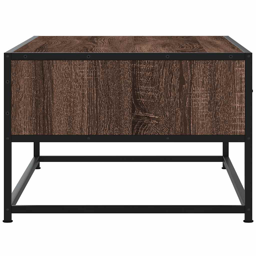 Soffbord Brun Ek 100x50x35 cm och metall