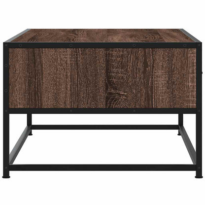 Soffbord Brun Ek 100x50x35 cm och metall