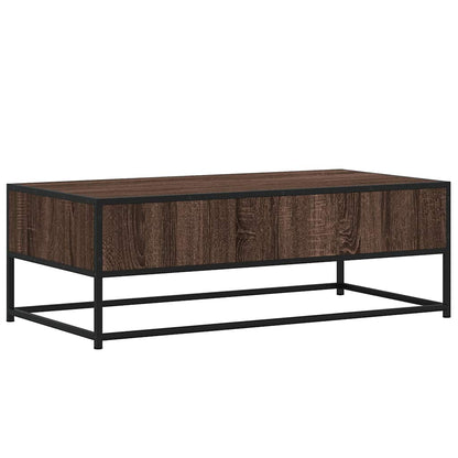 Soffbord Brun Ek 100x50x35 cm och metall