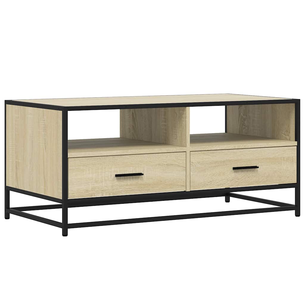 Soffbord Sonoma Ek 100x50x45 cm metall