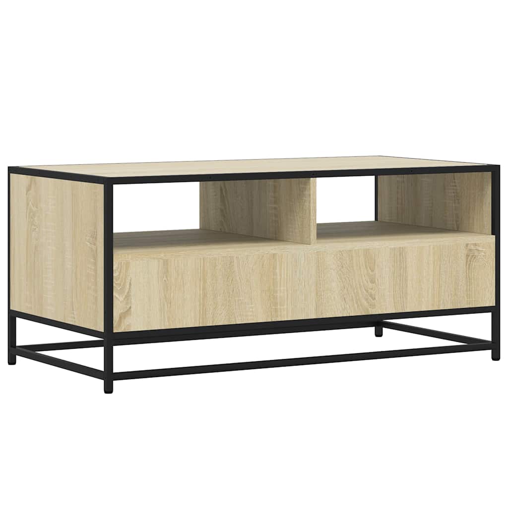Soffbord Sonoma Ek 100x50x45 cm metall