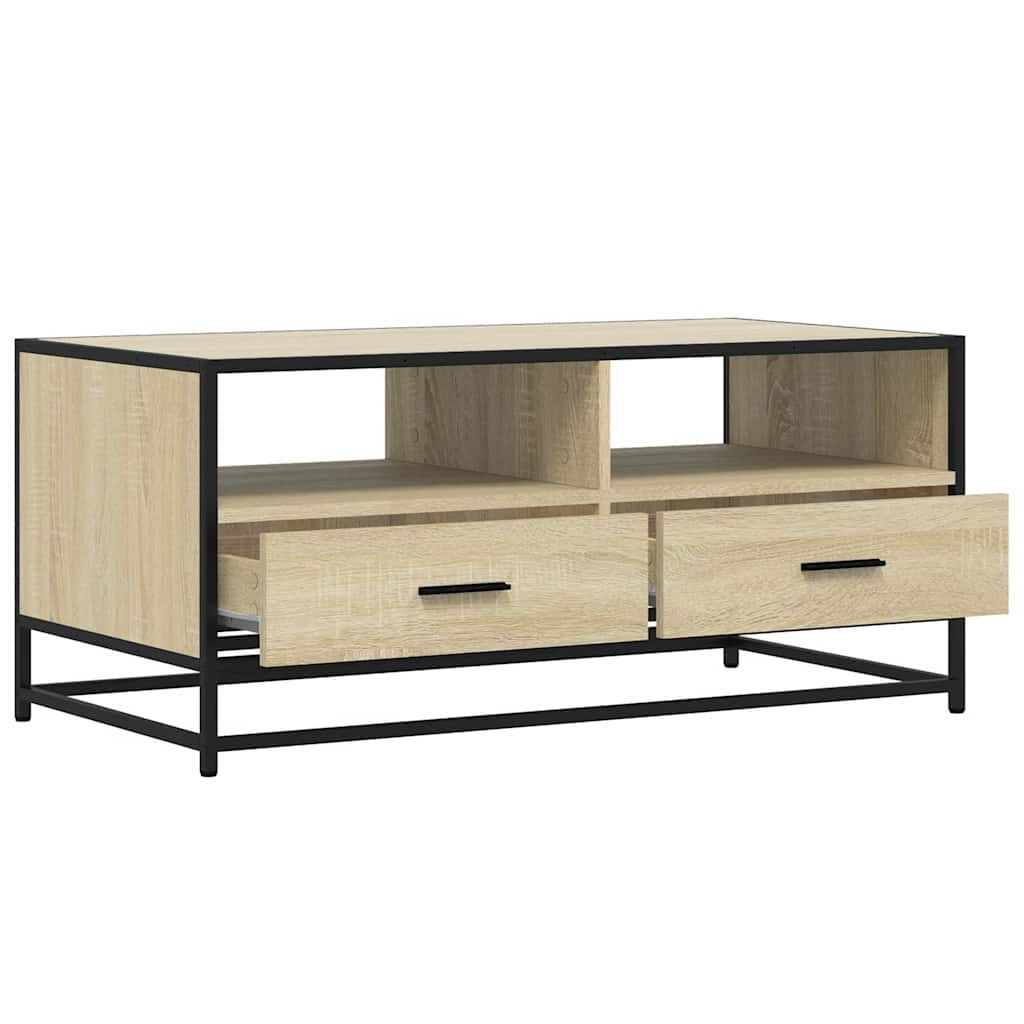 Soffbord Sonoma Ek 100x50x45 cm metall