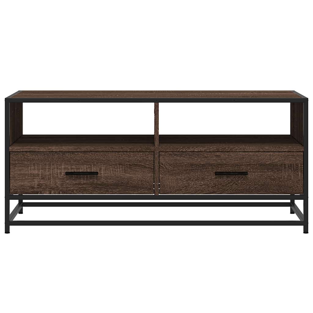 Soffbord Brun Ek 100x50x45 cm metall