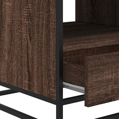 Soffbord Brun Ek 100x50x45 cm metall