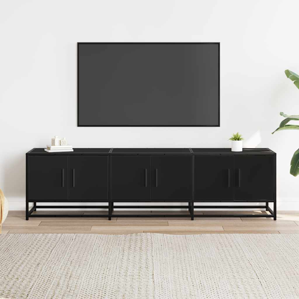 TV-Möbel Svart TV-Bänk 150x35x41 cm metall