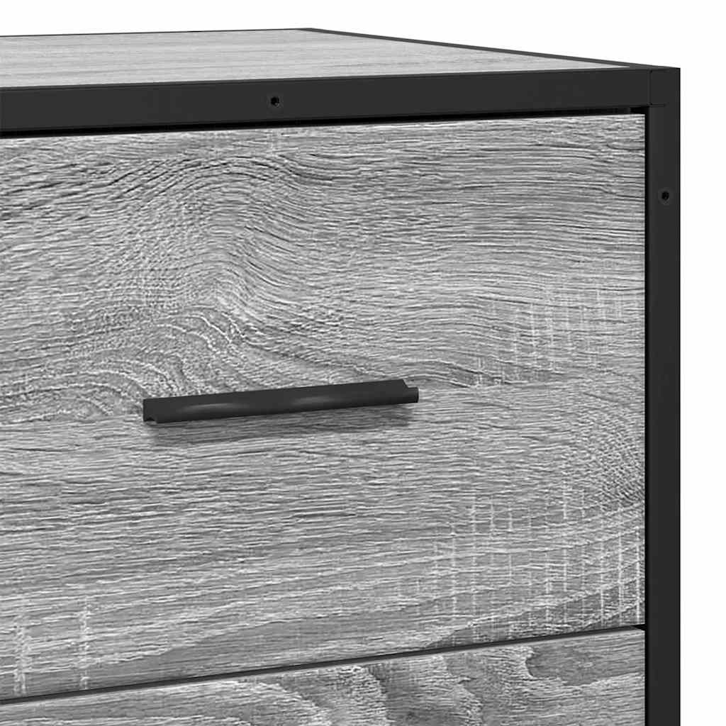 Skänk Sonoma Grå 68x35x76 cm metall