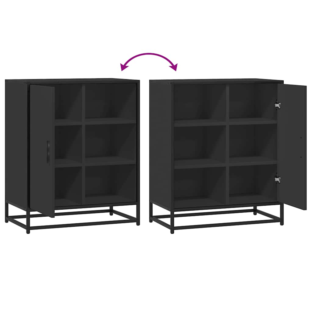 Byrå Svart 62x35x76 cm