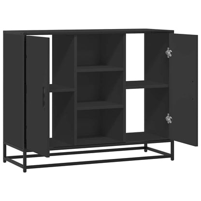 Skänk Svart 92x35x76 cm