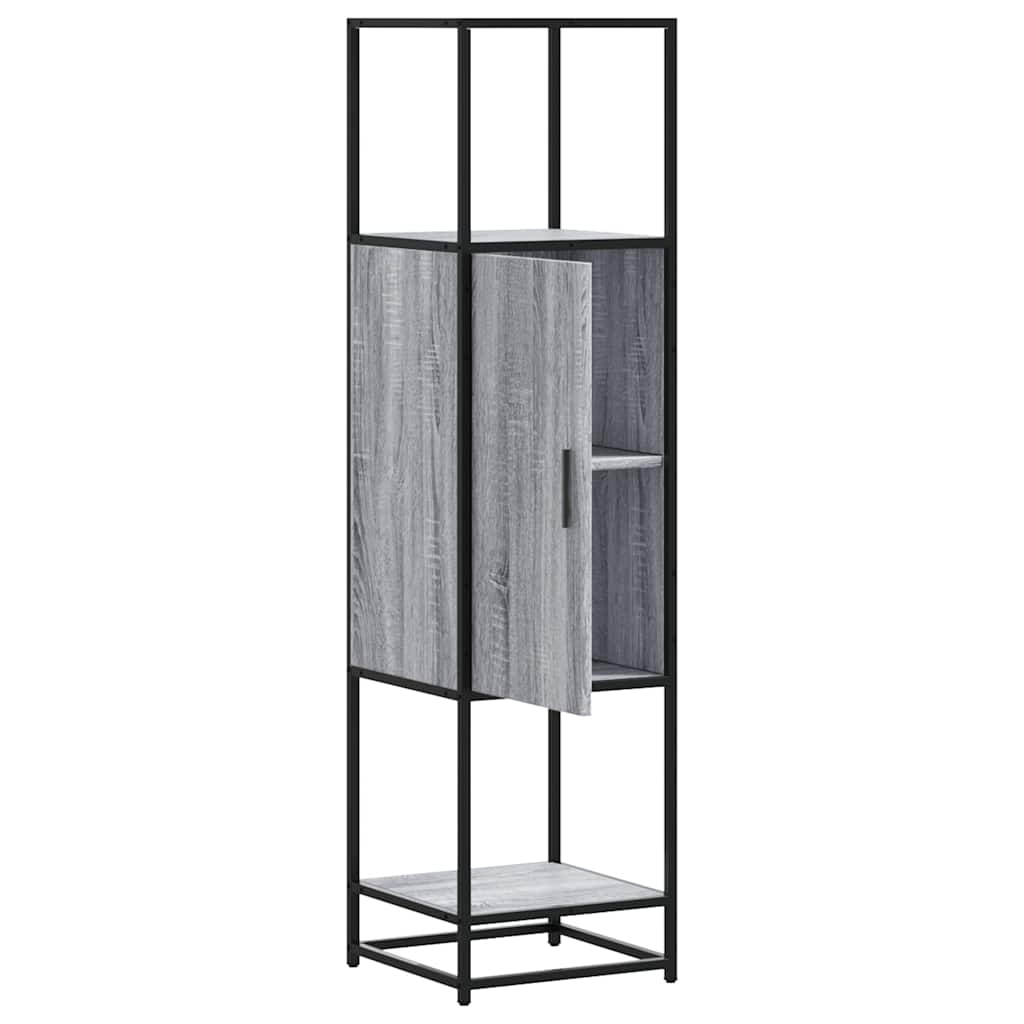 Skåp Sonoma Grå 35,5x35x139 cm och metall