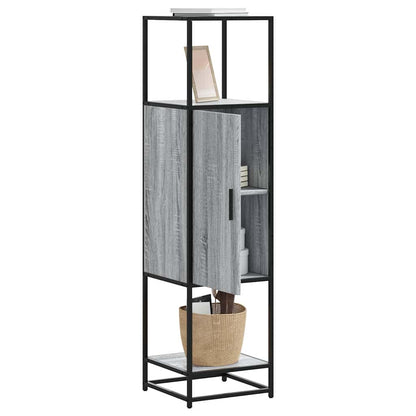 Skåp Sonoma Grå 35,5x35x139 cm och metall