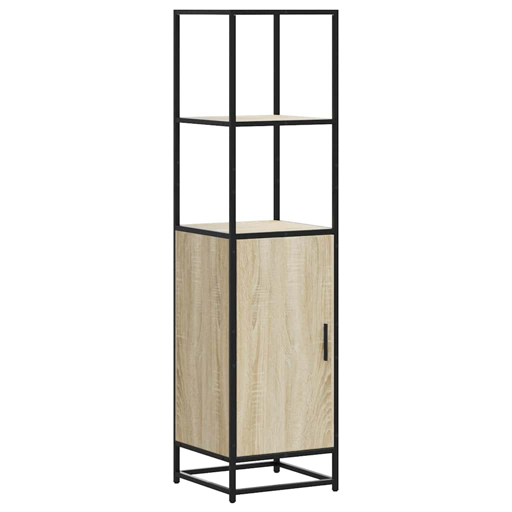 Skåp Sonoma Ek 35,5x35x139 cm och metall