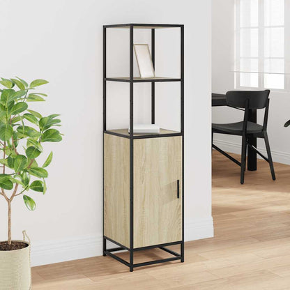 Skåp Sonoma Ek 35,5x35x139 cm och metall