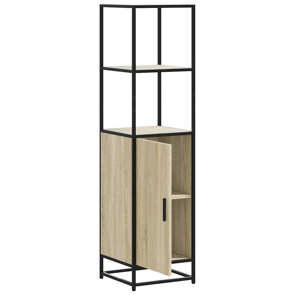 Skåp Sonoma Ek 35,5x35x139 cm och metall