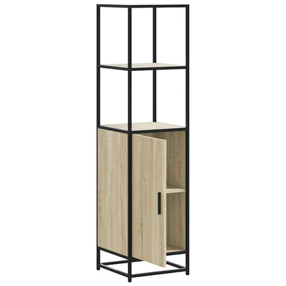 Skåp Sonoma Ek 35,5x35x139 cm och metall